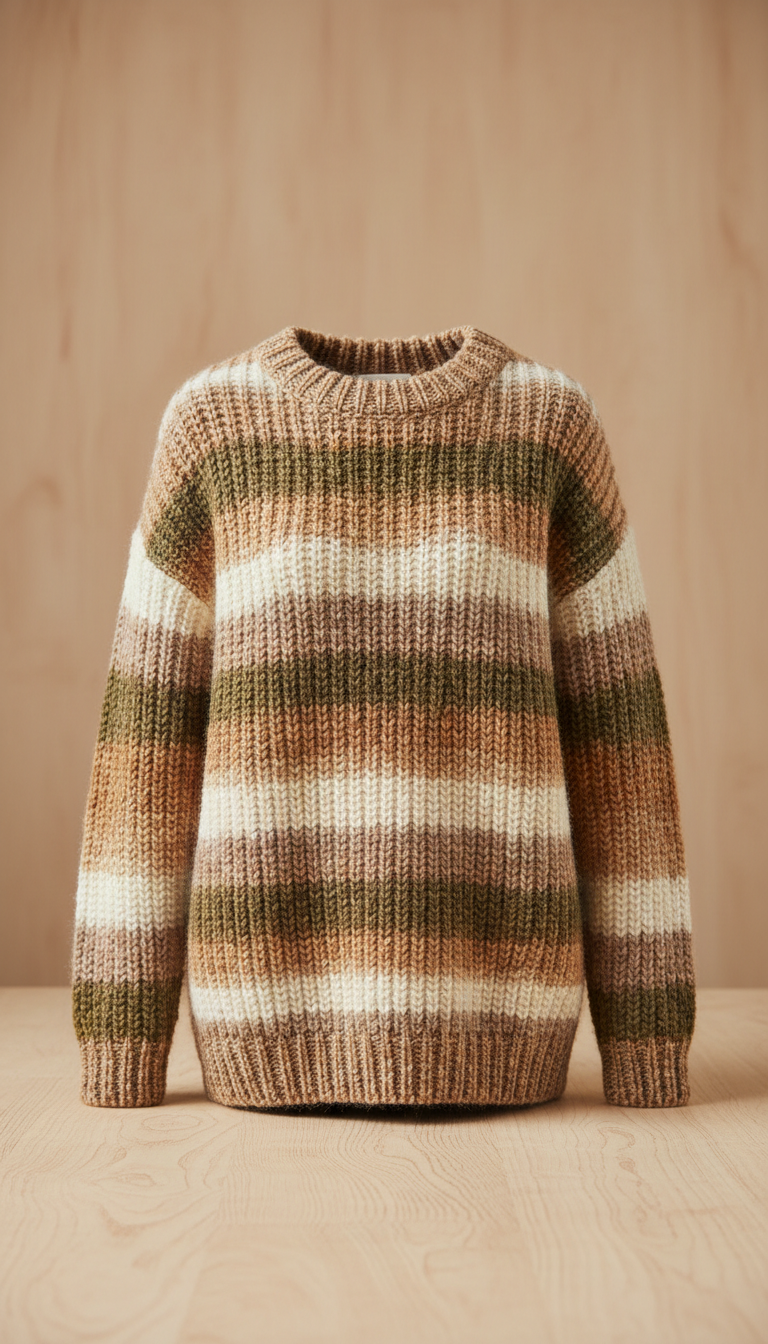 Chunky Alpaca-Wool Ribbed Sweater