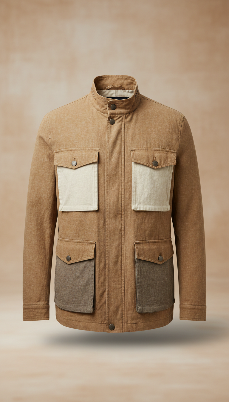 Cotton-Linen Blend Field Jacket